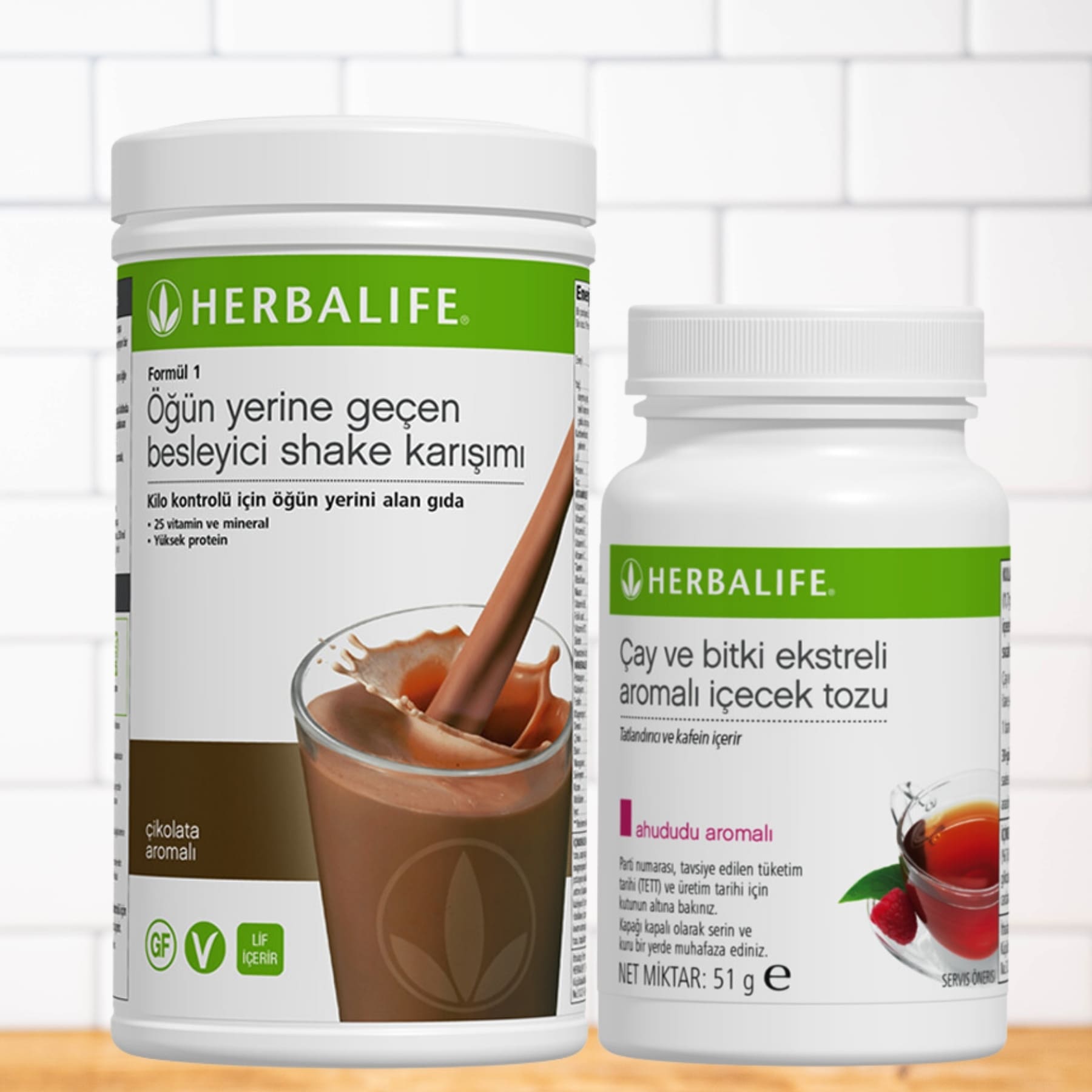 Herbalife Çikolatalı Shake ve Herbalife Ahududulu Çay Herbalife Çikolatalı Shake ve Herbalife Ahududulu Çay