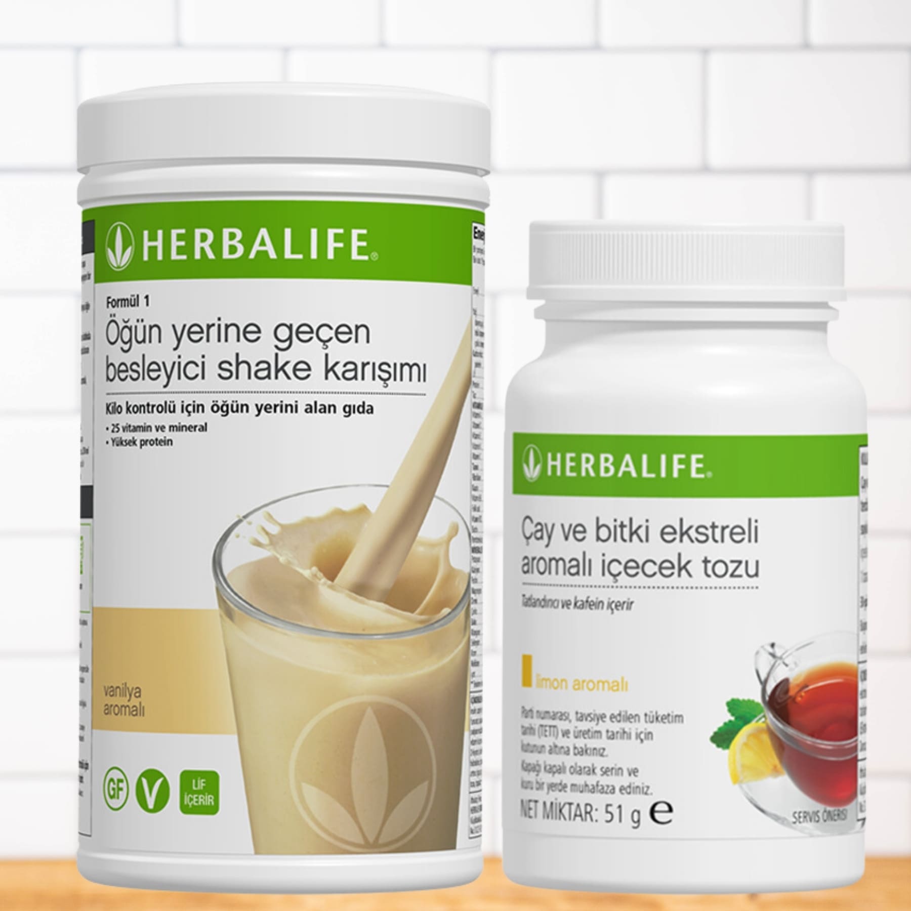 Herbalife Vanilyalı Shake ve Herbalife Limonlu Çay 51 Gr Herbalife Vanilyalı Shake ve Herbalife Limonlu Çay 51 Gr